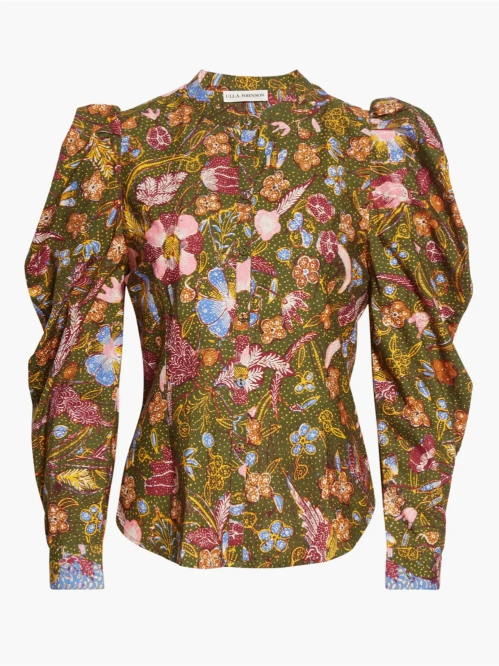 Ulla Johnson Willa Puff Sleeve Cotton Blouse Size 6